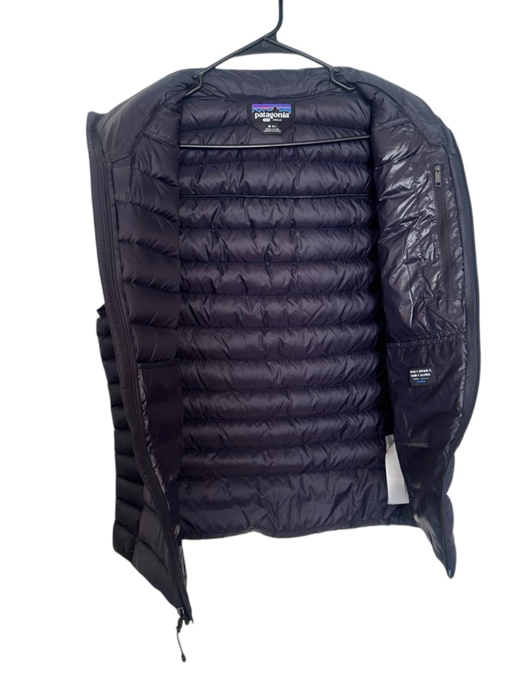 Patagonia Men’s Down Sweater Vest Netplus Shells Navy Blue Size M - Picture 6 of 8